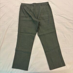 J. Jill Women's Linen Stretch Gray-Green Ankle Pants Size M